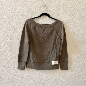 RALPH LAUREN RUGBY TOP SWEATSHIRT PULLOVER PREPPY STREETWEAR BROWN MEDIUM NWOT